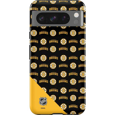 NHL Boston Bruins Pattern Google Pixel 8 Pro Impact Case